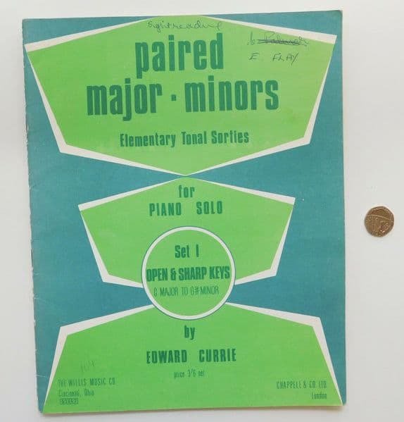 Paired Major-Minors Elementary Tonal Sorties piano music book Currie 1960s 1964